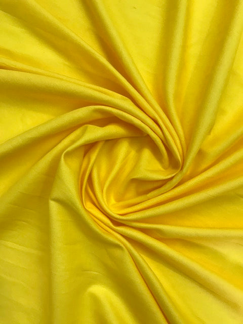 Pure Cotton fabric in yellow Color, Multiple lengths will come in the continuous piece - COTF08