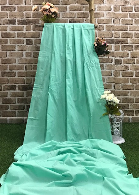 Pure Cotton fabric in Mint Color, Multiple lengths will come in the continuous piece - COTF01