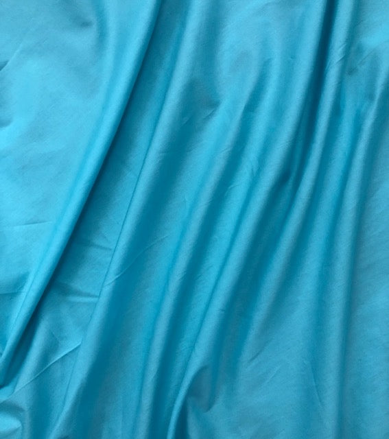 Pure Cotton fabric in Aqua Color, Multiple lengths will come in the continuous piece - COTF12