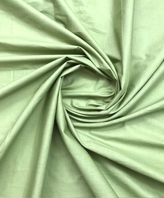 Pure Cotton fabric in Sage green Color, Multiple lengths will come in the continuous piece - COTF14