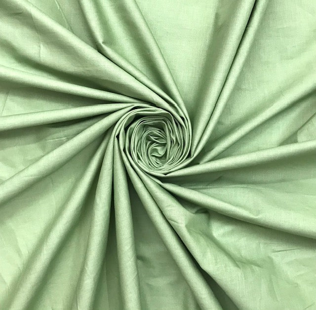 Pure Cotton fabric in Sage green Color, Multiple lengths will come in the continuous piece - COTF14