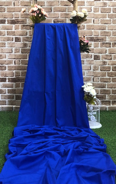 Pure Cotton fabric in Royal Blue Color, Multiple lengths will come in the continuous piece - COTF17