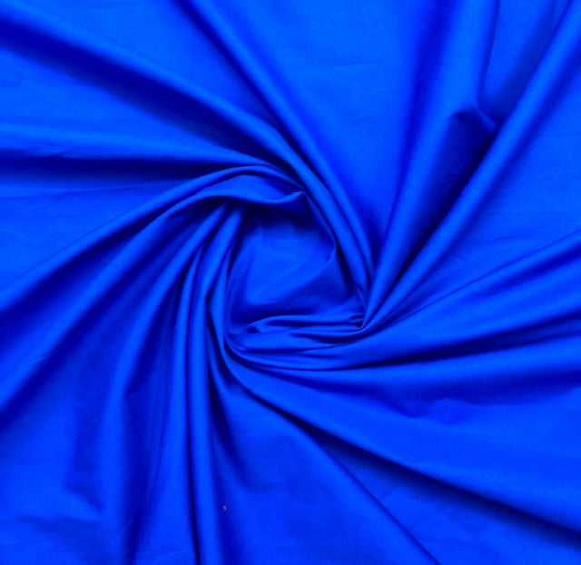 Pure Cotton fabric in Royal Blue Color, Multiple lengths will come in the continuous piece - COTF17