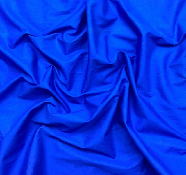 Pure Cotton fabric in Royal Blue Color, Multiple lengths will come in the continuous piece - COTF17