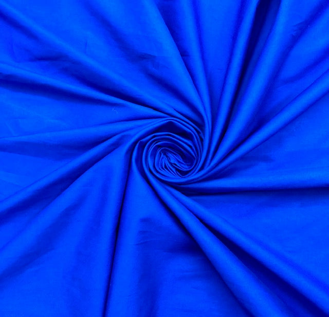 Pure Cotton fabric in Royal Blue Color, Multiple lengths will come in the continuous piece - COTF17