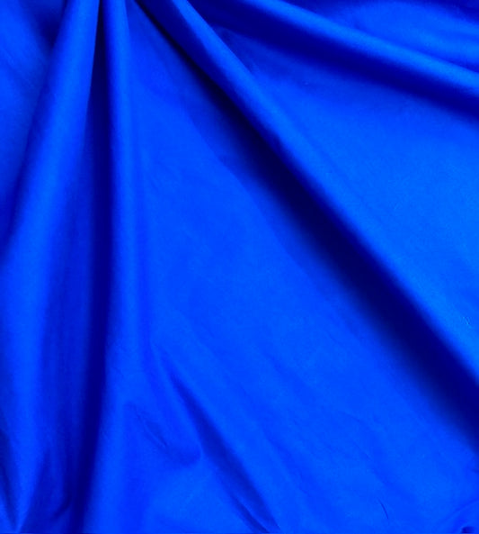 Pure Cotton fabric in Royal Blue Color, Multiple lengths will come in the continuous piece - COTF17