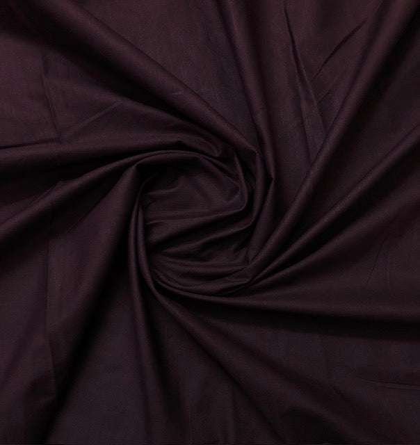 Pure Cotton fabric in Plum Color, Multiple lengths will come in the continuous piece - COTF23