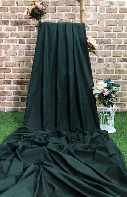 Pure Cotton fabric in Hunter Green Color, Multiple lengths will come in the continuous piece - COTF25