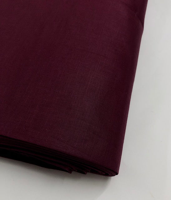 Pure Cotton fabric in Wine, Multiple lengths will come in the continuous piece - COTF27