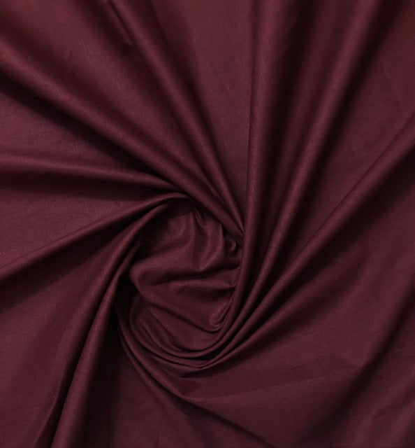 Pure Cotton fabric in Wine, Multiple lengths will come in the continuous piece - COTF27