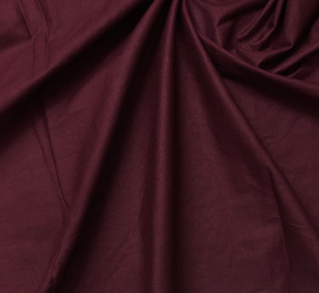 Pure Cotton fabric in Wine, Multiple lengths will come in the continuous piece - COTF27