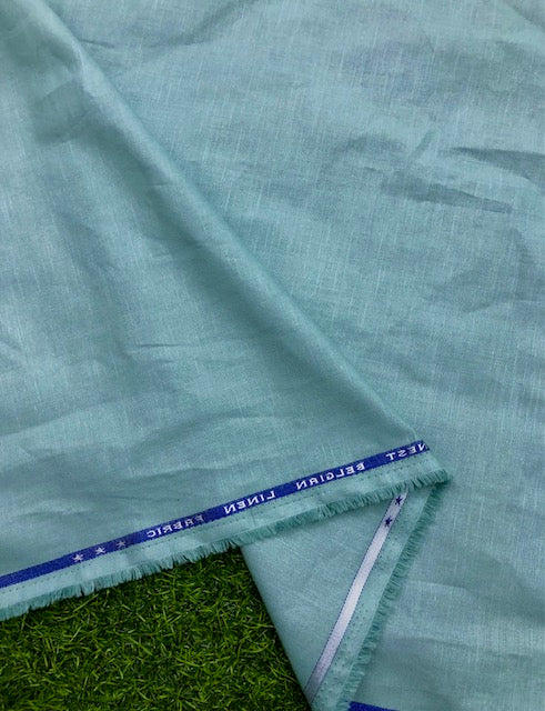 Pure Cotton fabric in Sea Green Color, Multiple lengths will come in the continuous piece - COTF28