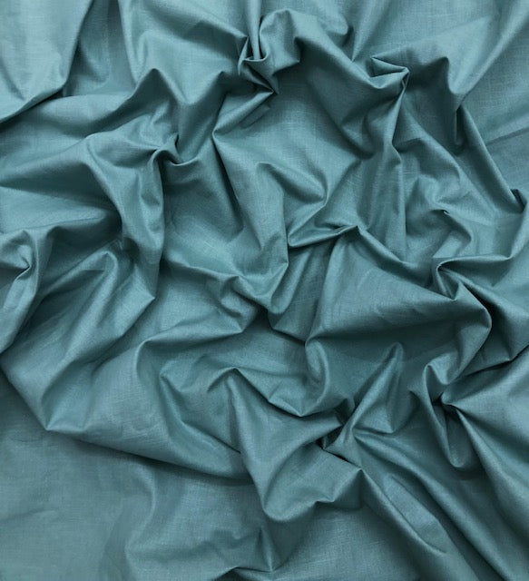 Pure Cotton fabric in Sea Green Color, Multiple lengths will come in the continuous piece - COTF28