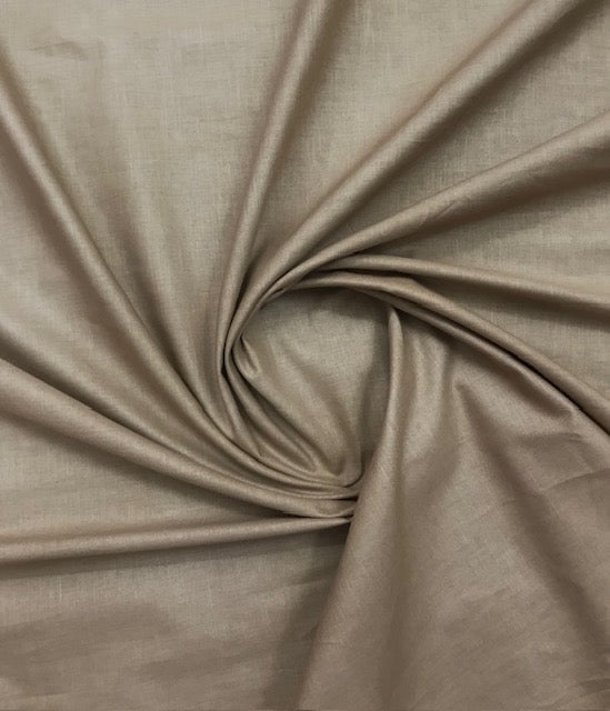 Pure Cotton fabric in Taupe Color, Multiple lengths will come in the continuous piece - COTF30