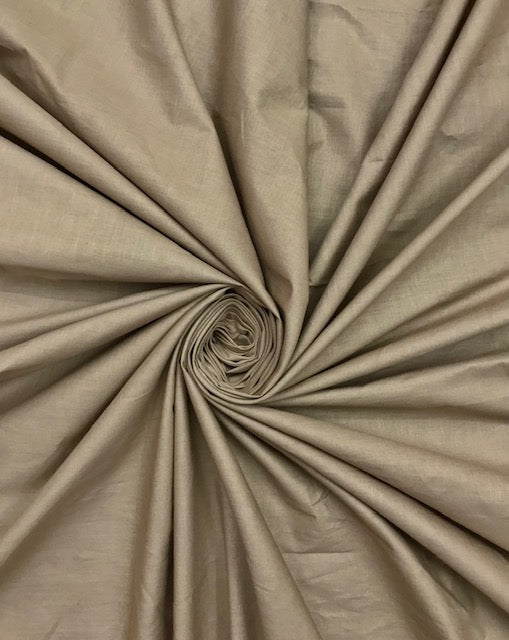 Pure Cotton fabric in Taupe Color, Multiple lengths will come in the continuous piece - COTF30