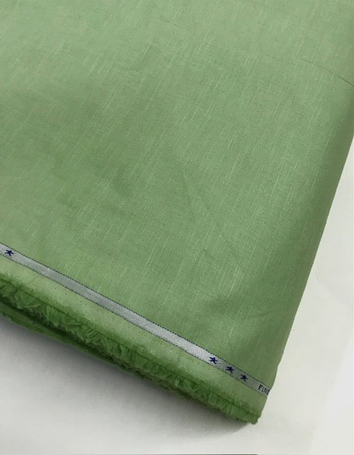 Pure Cotton fabric in Mint Green Color, Multiple lengths will come in the continuous piece - COTF32