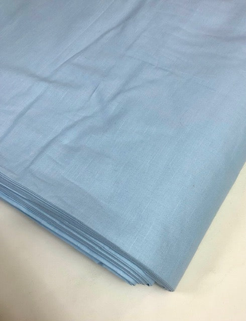 Pure Cotton fabric in Baby blue color, Multiple lengths will come in the continuous piece - COTF34