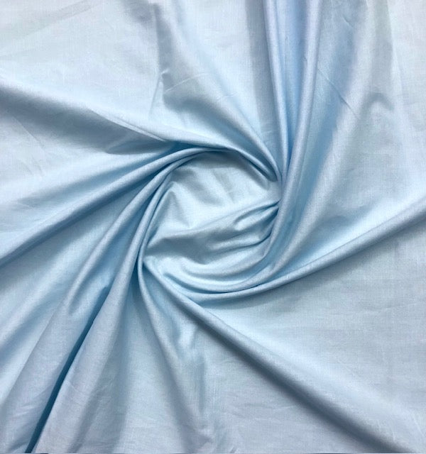 Pure Cotton fabric in Baby blue color, Multiple lengths will come in the continuous piece - COTF34