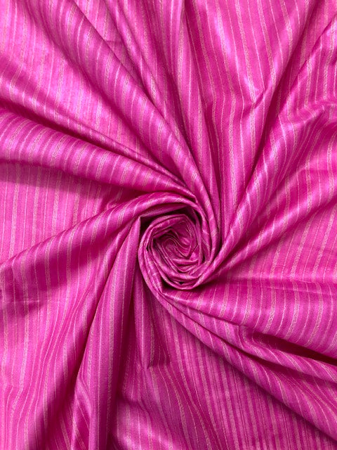 Cotton Silk fabric in Pink color, Multiple lengths will come in the continuous piece - COTF35