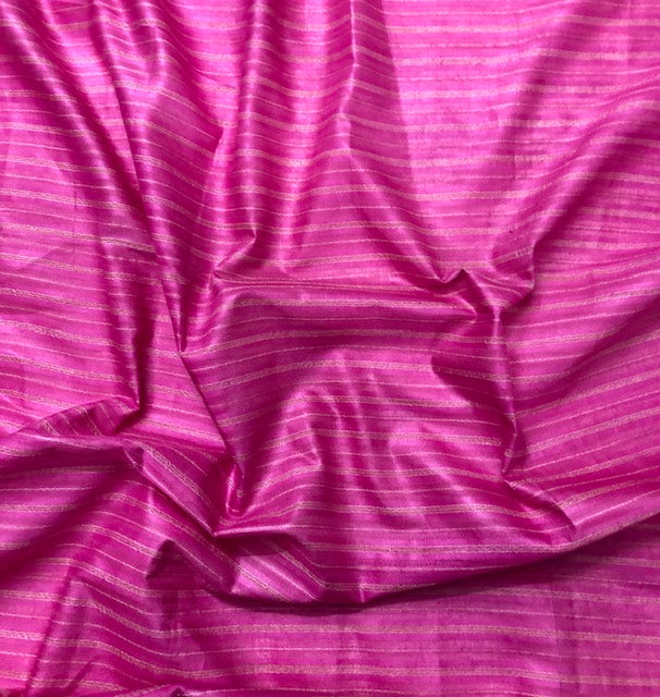 Cotton Silk fabric in Pink color, Multiple lengths will come in the continuous piece - COTF35