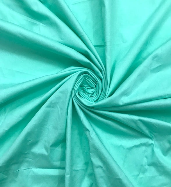 Pure Cotton fabric in Mint Color, Multiple lengths will come in the continuous piece - COTF01