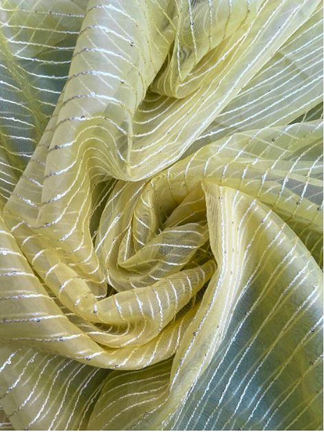 Yellow Indian Viscose Organza Dupatta, Stole, Scarves, Shawl, Abaya, Dupatta for Women, Sequins Embroidery Chunni, Scarf,  DP1012