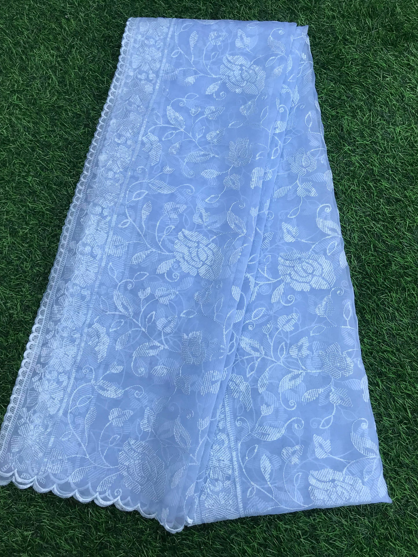 Soft Blue Organza Dupatta for Women with Sequins Embroidery , Stole, Scarf, shawl, abaya, Chuniri, Embroidered Indian Chunni, DP2010