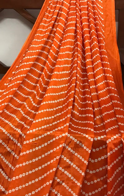 Orange Jaipuri Bandhani Odhani ,Indian textile, Scarf/ Dupatta for women, Stole, Shawl, Veil, Abaya, Indian fabric, Gift ideas DP955