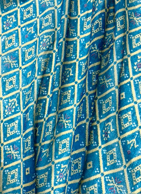 Blue print Dupatta ,Indian Cotton Scarf, Drape, Shawl, Veil, Bridesmaids gift, Gift for her, Best gift ideas DP963