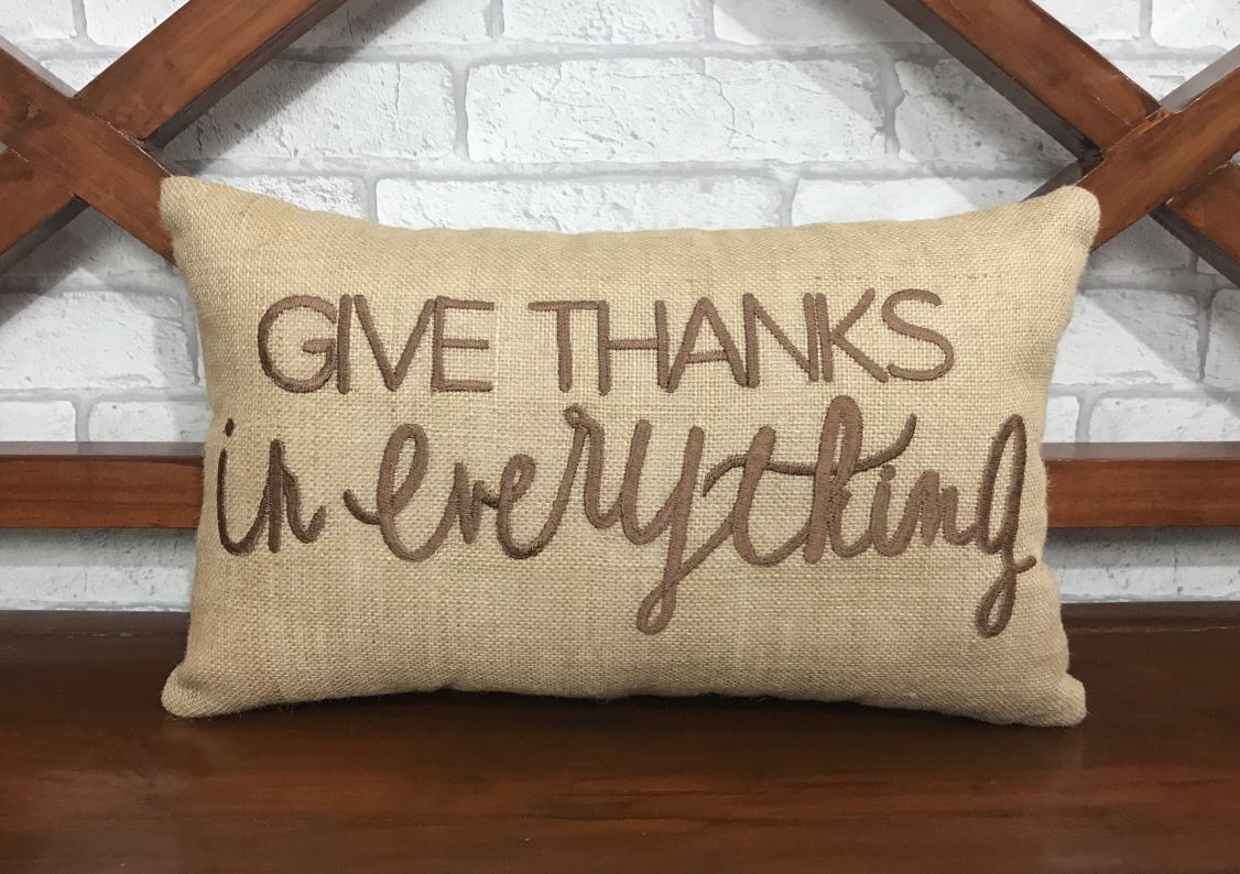 Give Thanks In Everything Pillow, Thanksgiving Pillow, Fall Decor, Autumn decor, Pillow Form Available in All Sizes and colors.