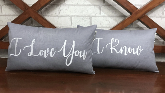 "I Love You-I know" Pillow Set Personalized Gift Wedding Anniversary Valentine Love Gift in All Sizes And Colors