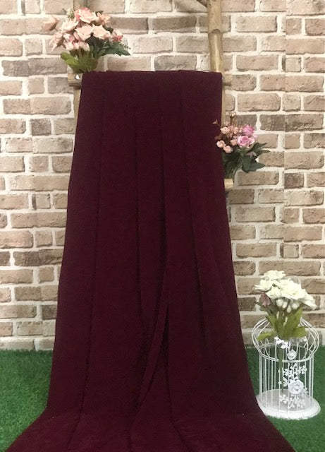 Micro Velvet non stretch Fabric in Burgundy color, Multiple lengths will come in the continuous piece - MCVF02