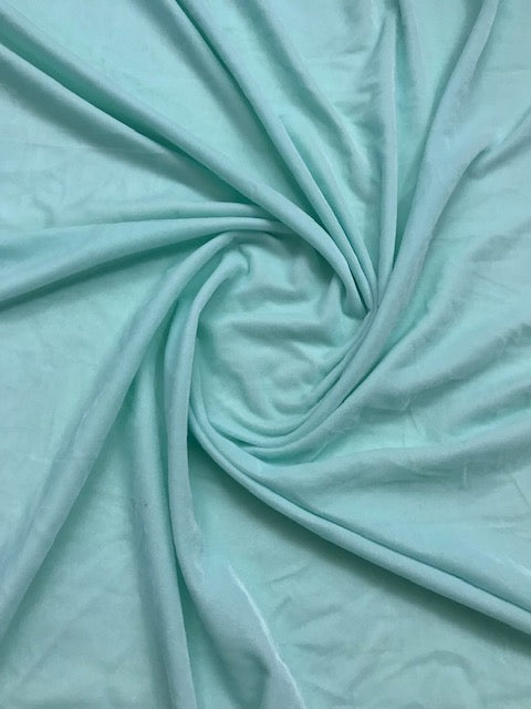 Micro Velvet non stretch Fabric in Mint color, Multiple lengths will come in the continuous piece - MCVF13