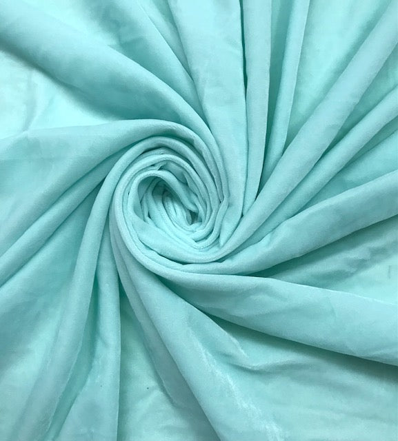 Micro Velvet non stretch Fabric in Mint color, Multiple lengths will come in the continuous piece - MCVF13