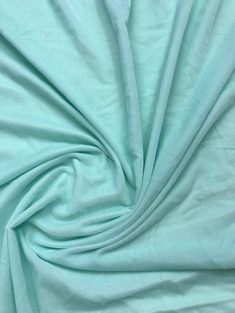 Micro Velvet non stretch Fabric in Mint color, Multiple lengths will come in the continuous piece - MCVF13