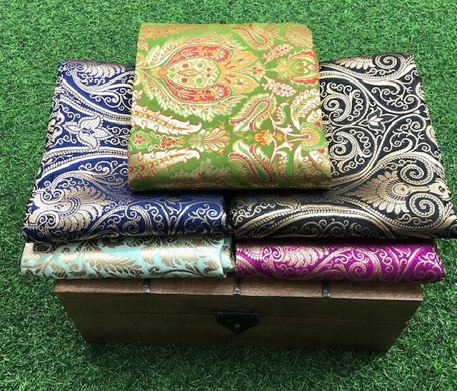 5 pcs Bundle Brocade Fabrics, assorted brocade fabric bundle, Banarasi fabric - Nf016