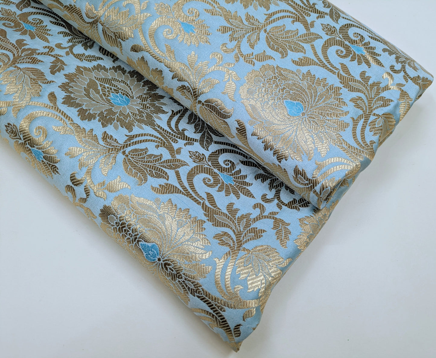 Brocade fabric Peach Gold Jacquard Damask Rayon Silk brocade Fabric Wedding Bridal High Grade Designer fabric by the yard Material NFAF06