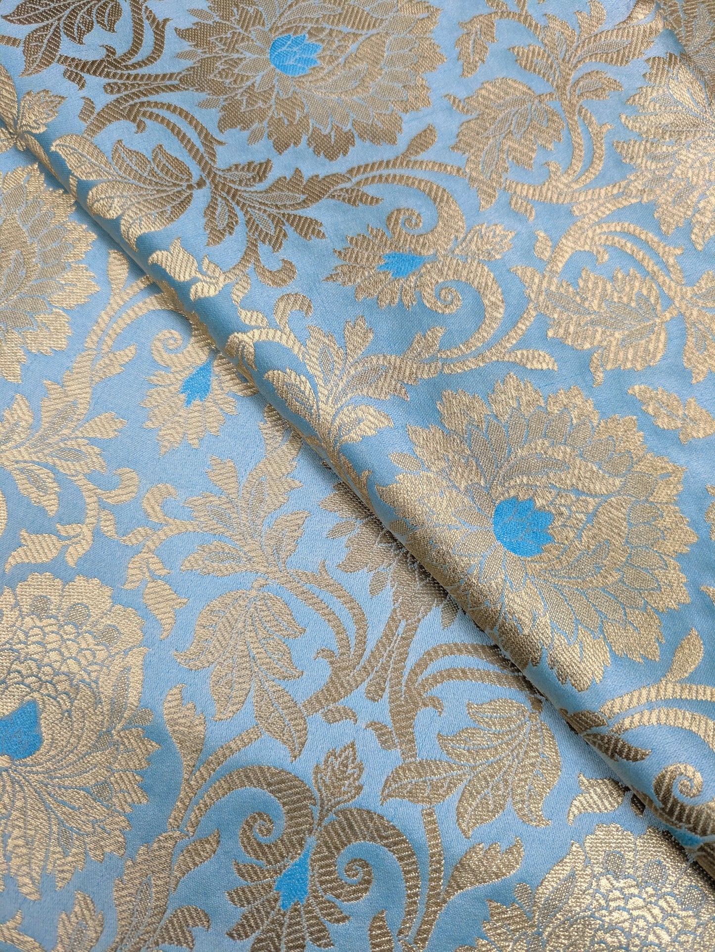 Brocade fabric Peach Gold Jacquard Damask Rayon Silk brocade Fabric Wedding Bridal High Grade Designer fabric by the yard Material NFAF06