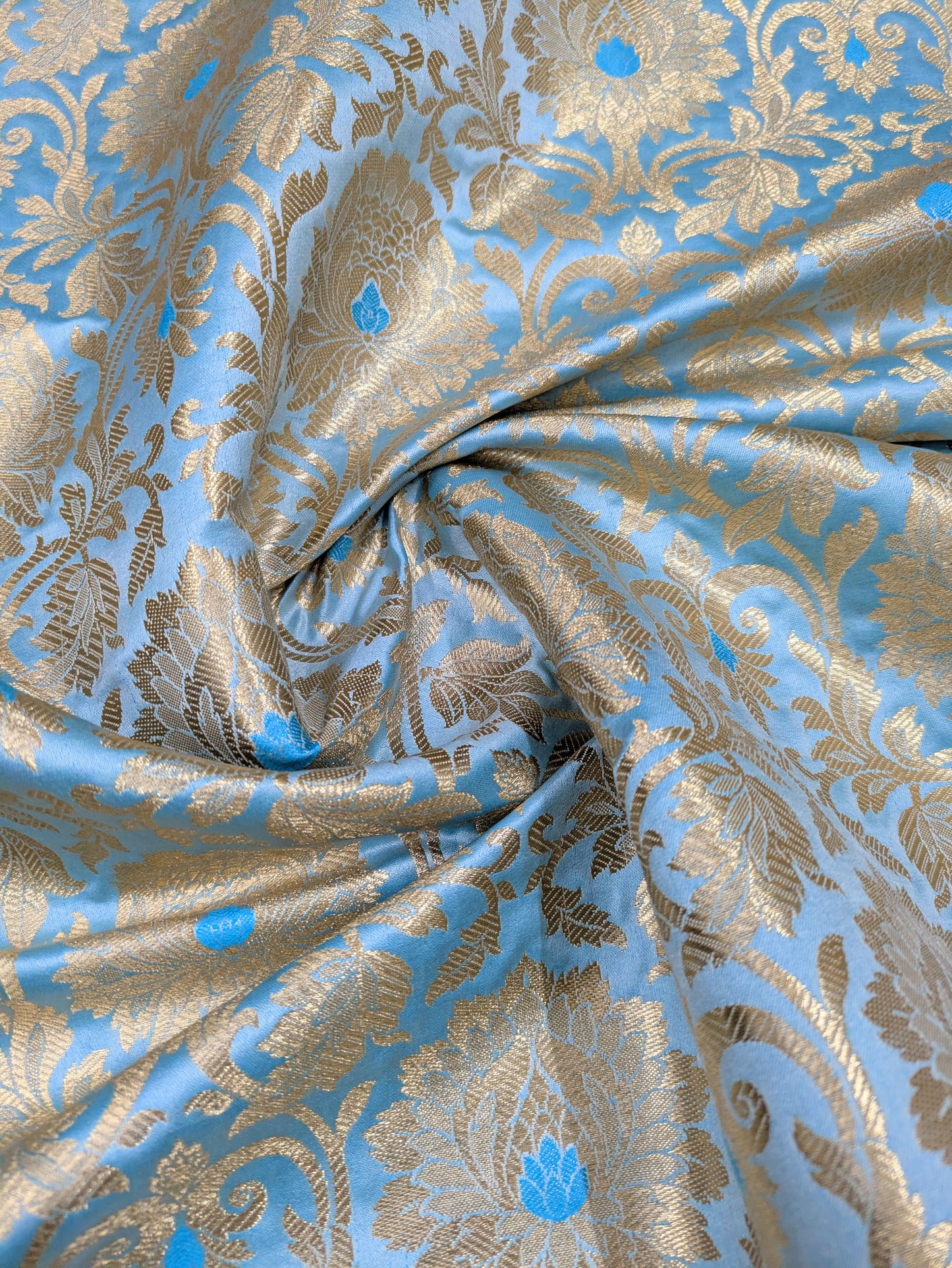 Brocade fabric Peach Gold Jacquard Damask Rayon Silk brocade Fabric Wedding Bridal High Grade Designer fabric by the yard Material NFAF06