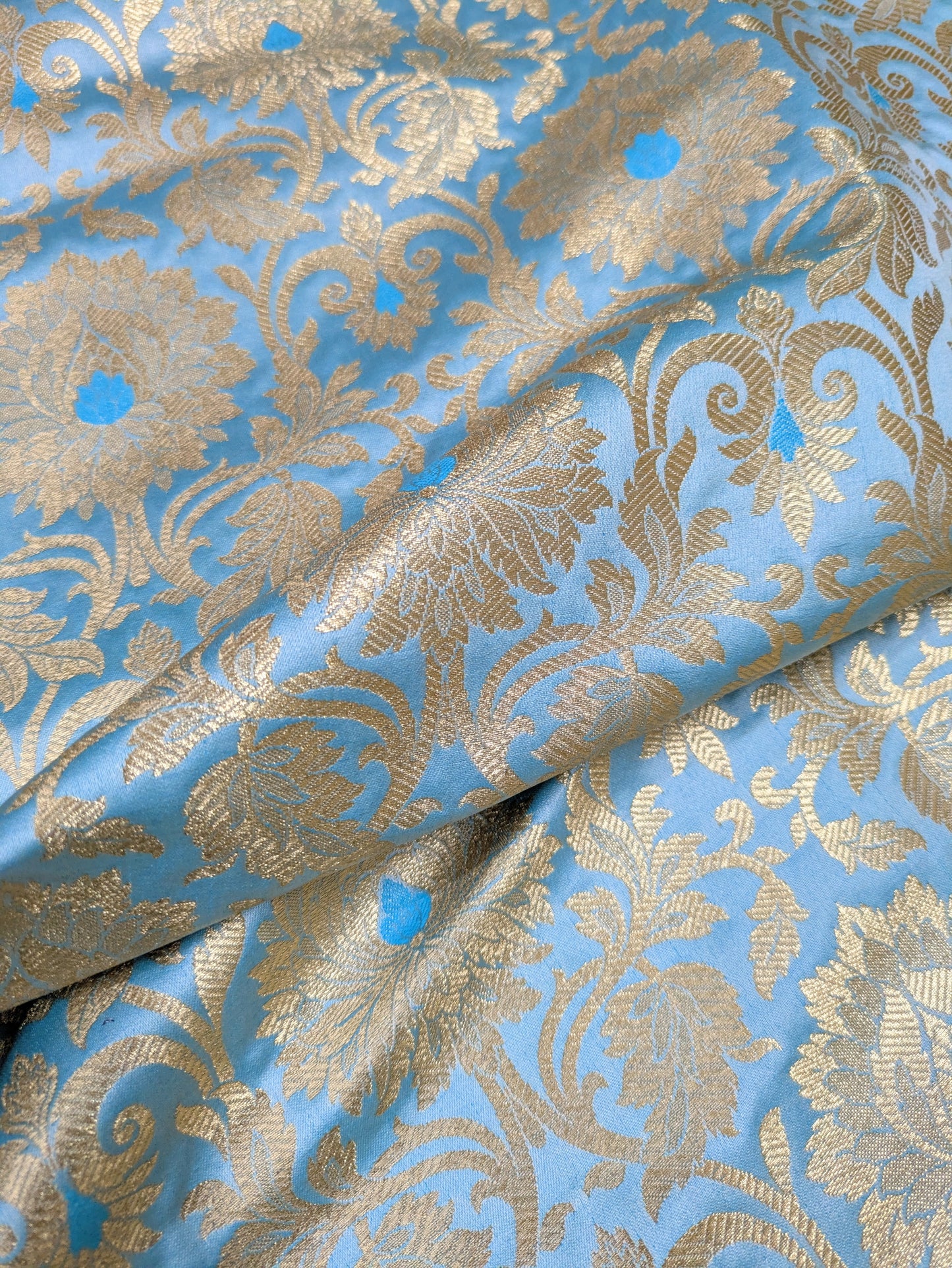 Brocade fabric Peach Gold Jacquard Damask Rayon Silk brocade Fabric Wedding Bridal High Grade Designer fabric by the yard Material NFAF06