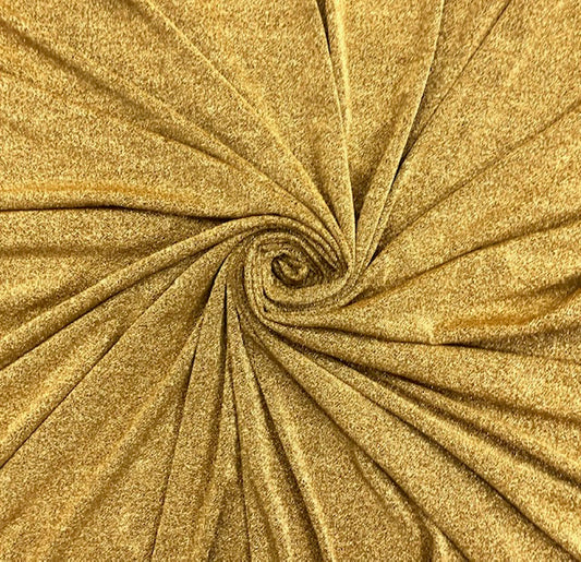 Lurex Glitter Fabric/Shimmer Stretch Fabric in Gold color, Sparkle Fabric - NF1079