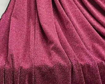 Rouge pink Lurex Glitter Fabric/Shimmer Fabric, Glitter Fabric, Gown, Backdrop ,Sparkle Fabric - NF1080