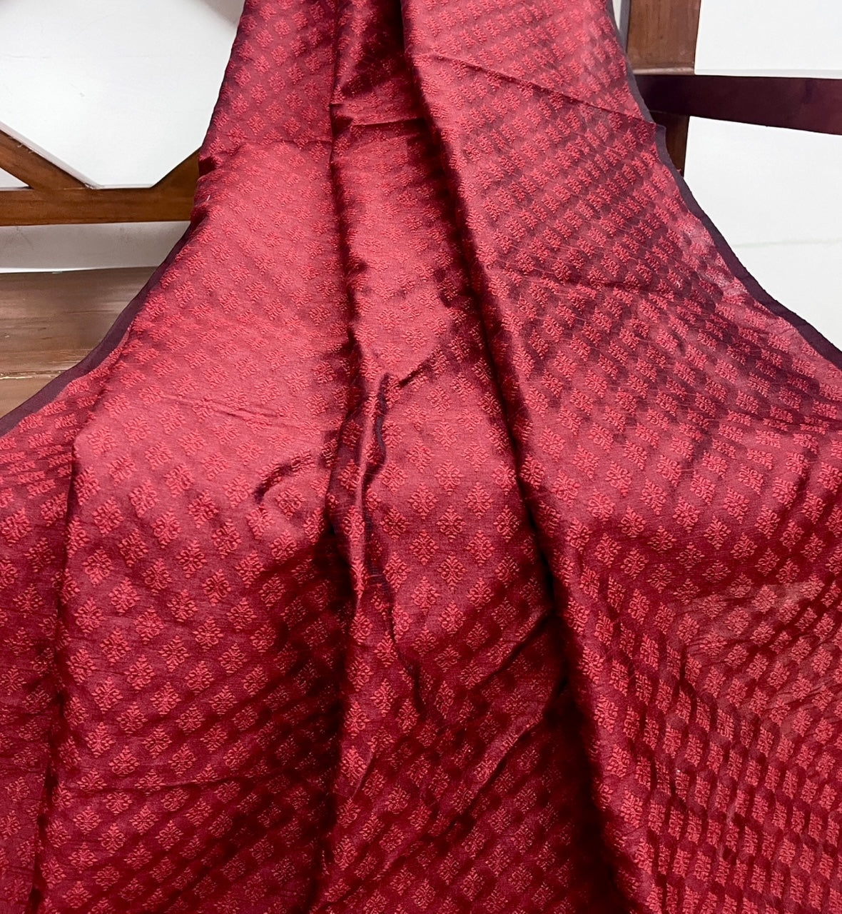 Brocade fabric Red Jacquard damask fabric Artisanal Texture Fashion Fabric Wedding bridal dress fabric Home decor fabric by the yard-NFAF130