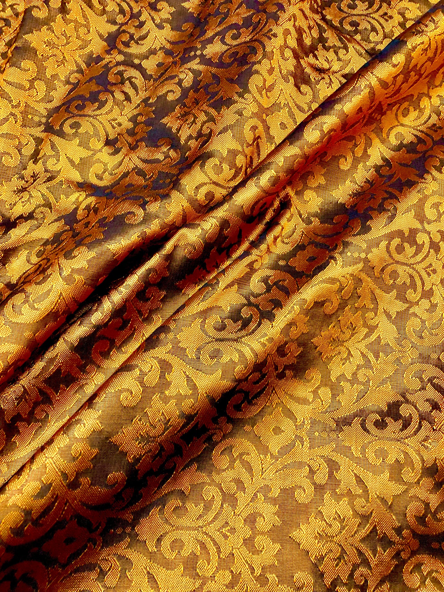 Damask Brocade Fabric Rust Jacquard brocade Wedding dress fabric Embossed Brocade fabric Bridal Dress Brocade Fabric by the yard - NFAF169