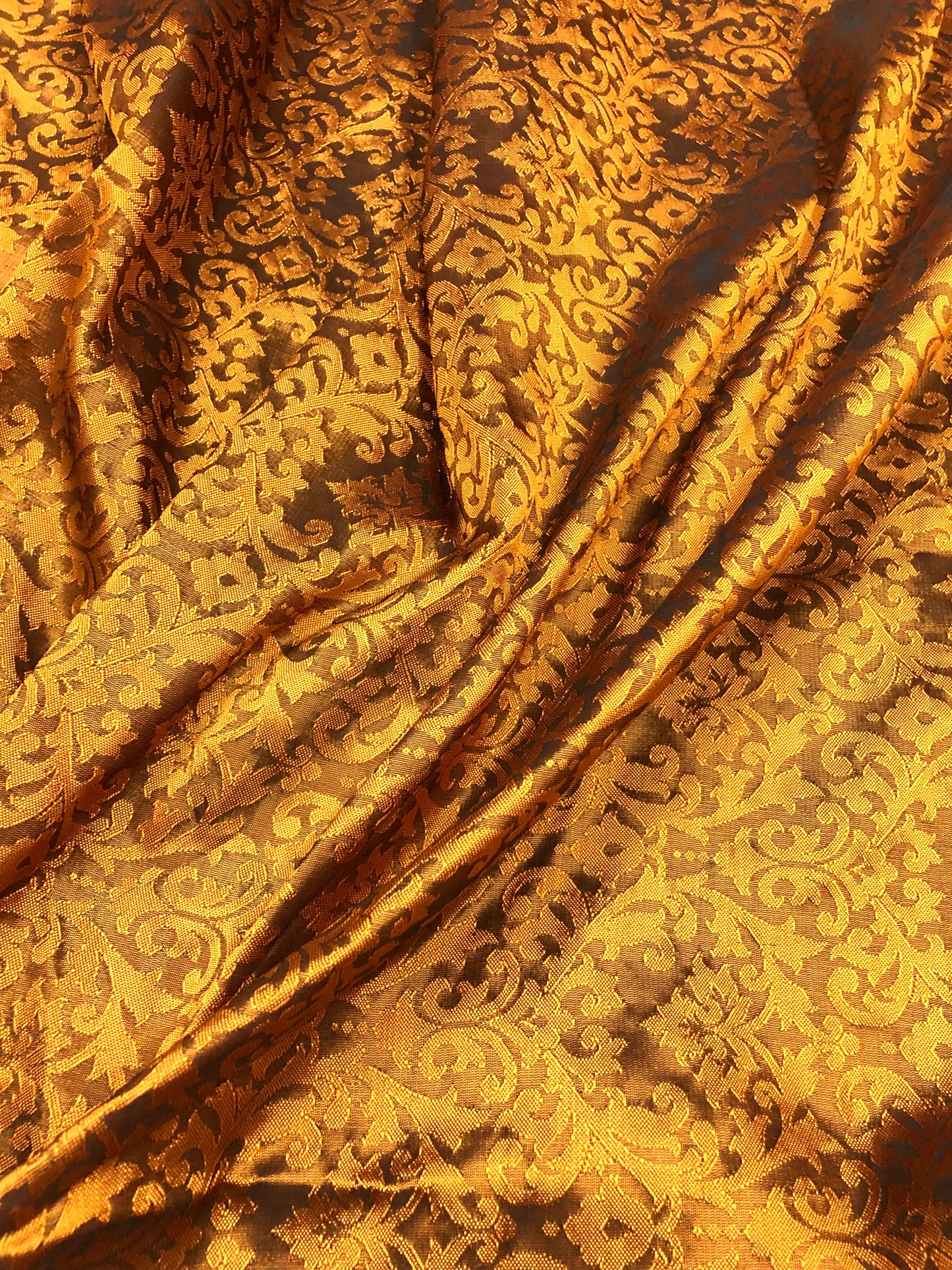 Damask Brocade Fabric Rust Jacquard brocade Wedding dress fabric Embossed Brocade fabric Bridal Dress Brocade Fabric by the yard - NFAF169