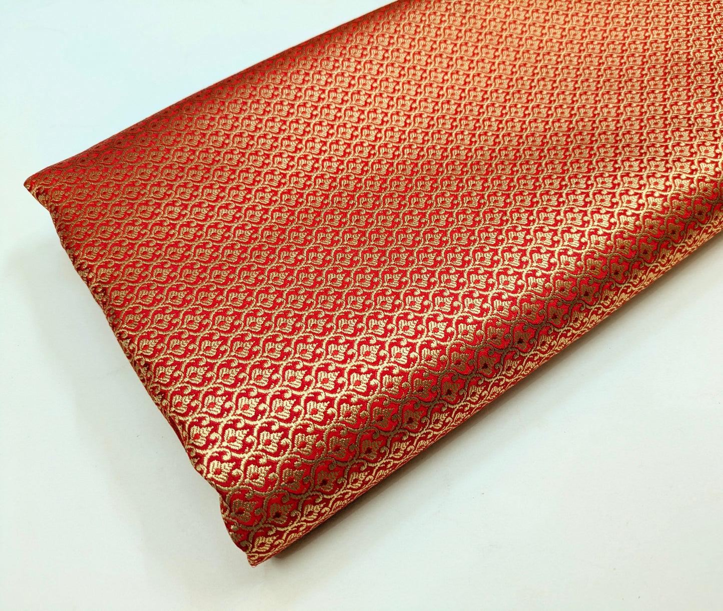 Brocade fabric Red Gold brocade Jacquard Damask fabric Bridal Dress Fabric Theatre costume Indian Brocade Fabric by the yard - NFAF414