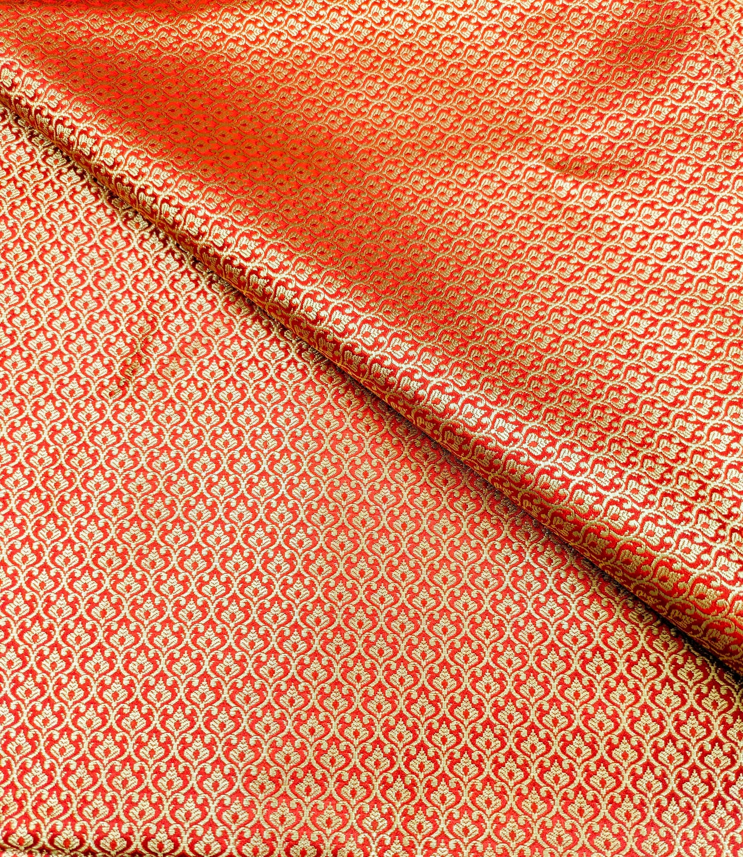 Brocade fabric Red Gold brocade Jacquard Damask fabric Bridal Dress Fabric Theatre costume Indian Brocade Fabric by the yard - NFAF414