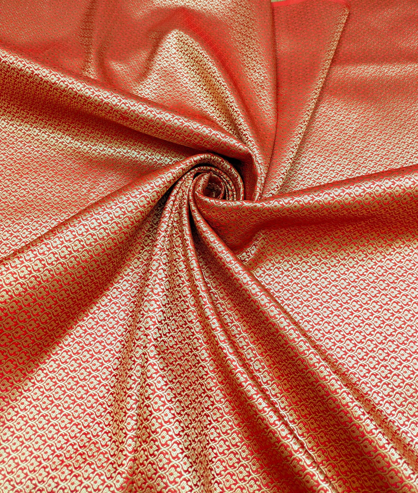 Brocade fabric Red Gold brocade Jacquard Damask fabric Bridal Dress Fabric Theatre costume Indian Brocade Fabric by the yard - NFAF414