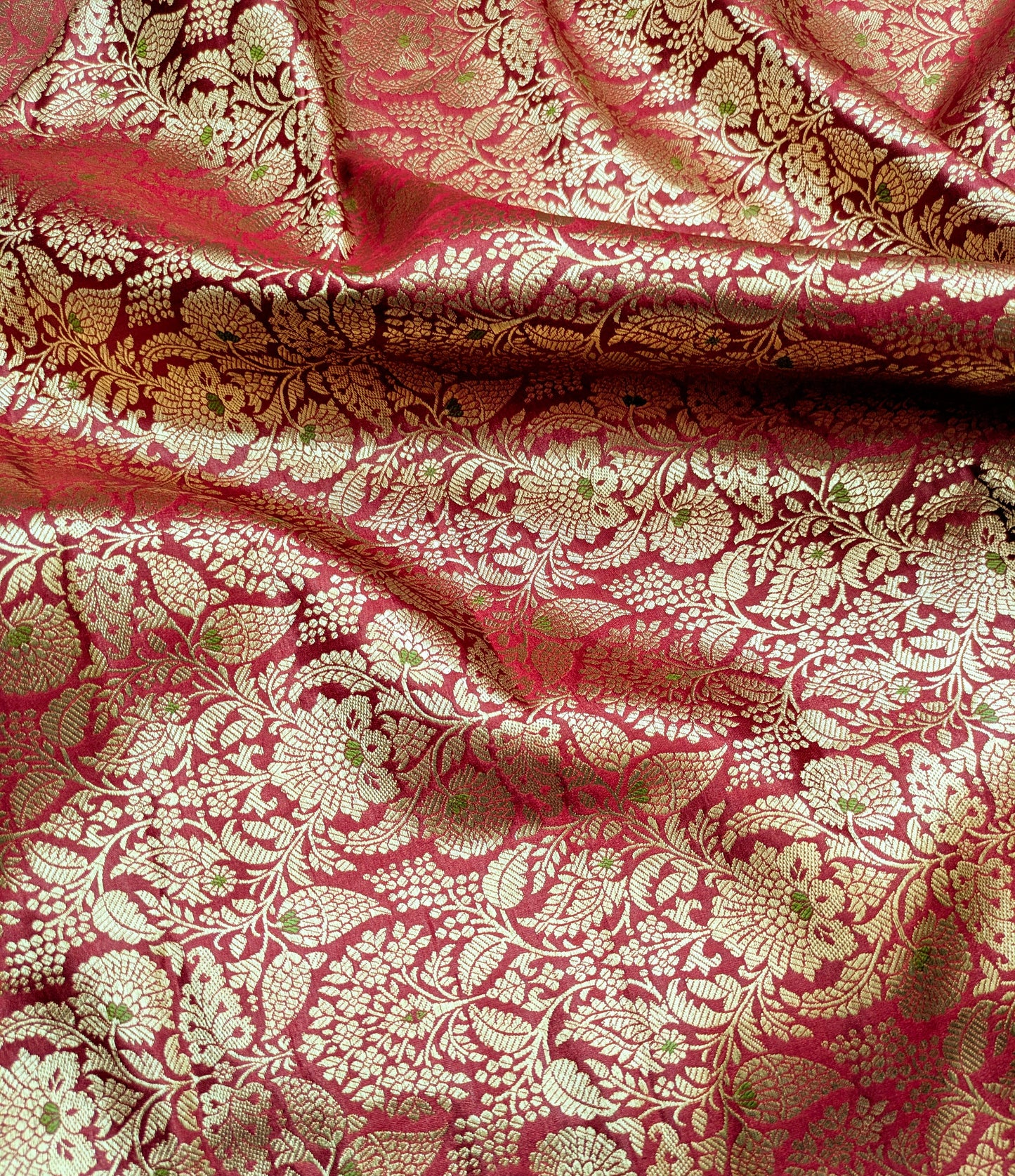 Indian Brocade fabric Jacquard damask fabric Red Gold fabric Wedding bridal fabric Luxury dress fabric Upholstery fabric by the yard NFAF553