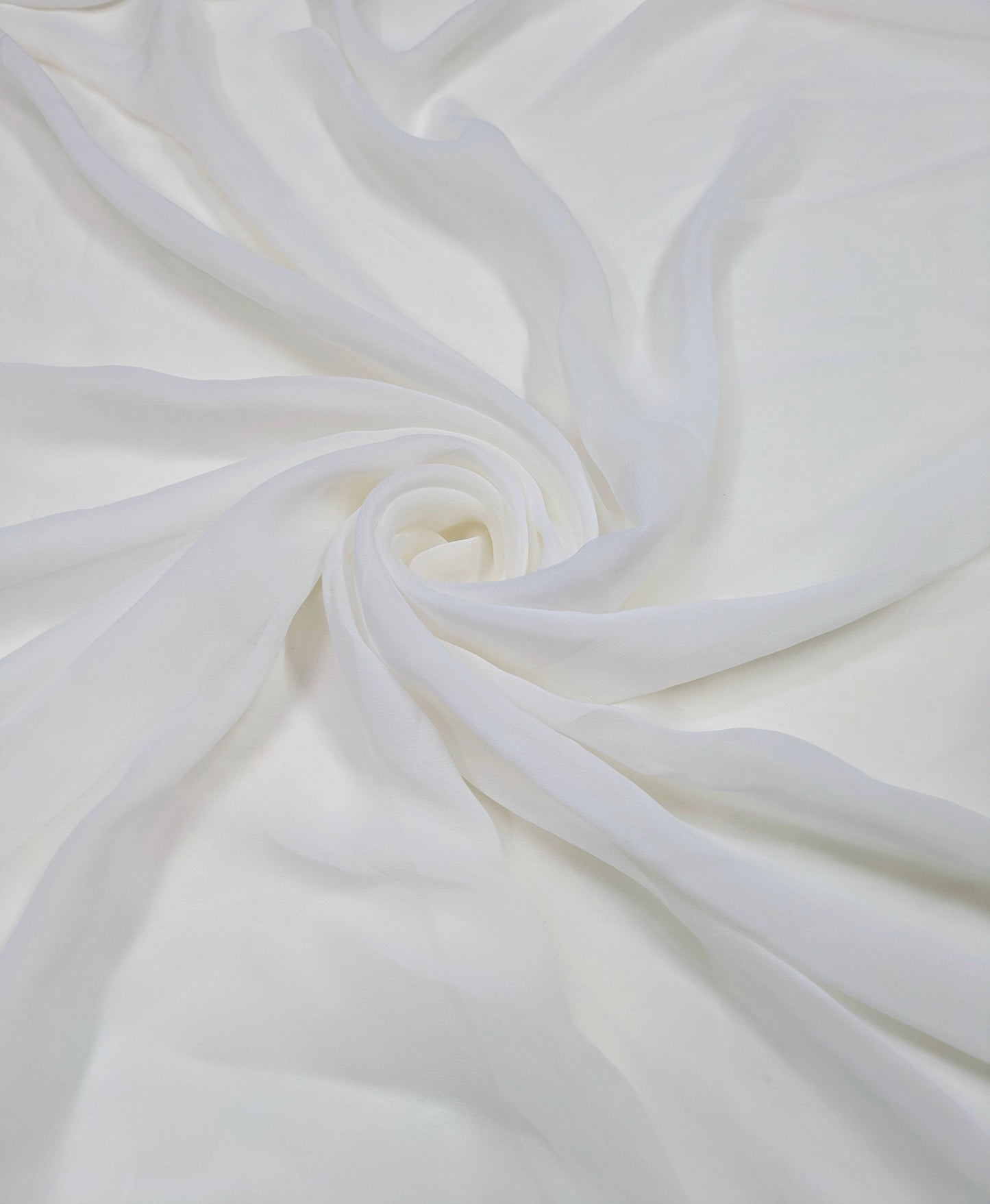 Off White viscose Georgette Dyeable Fabric, Dress Gown Saree Fabric, Multiple lengths will come in the continuous piece - NFAF549